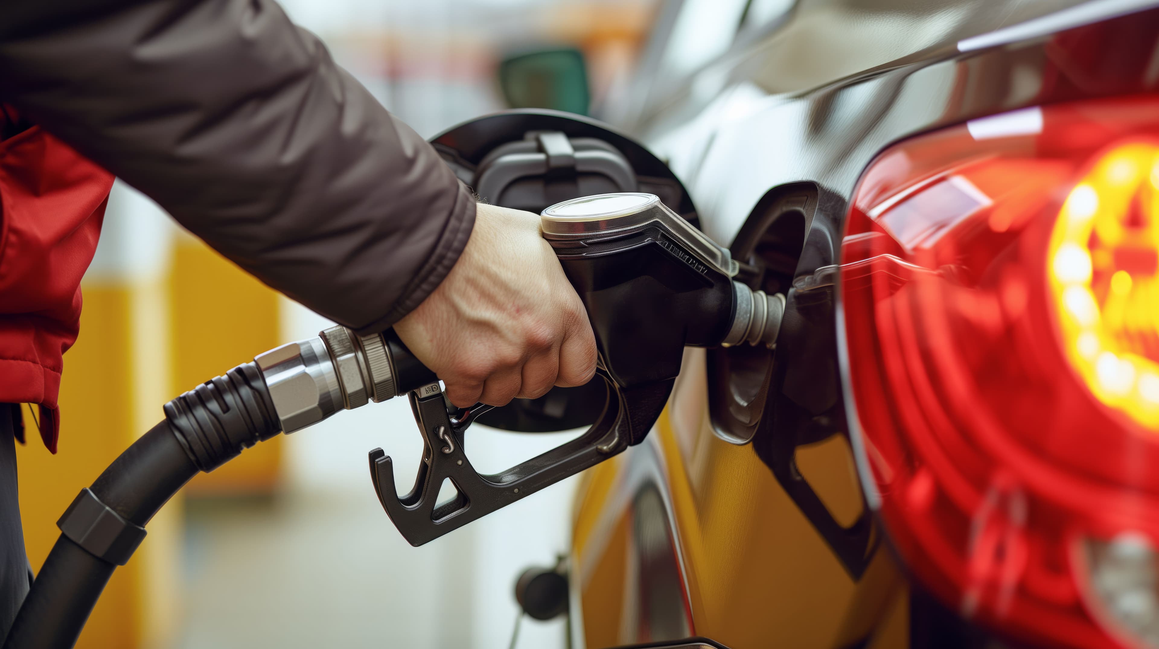 Man filling up with diesel before using his UK Fuels card