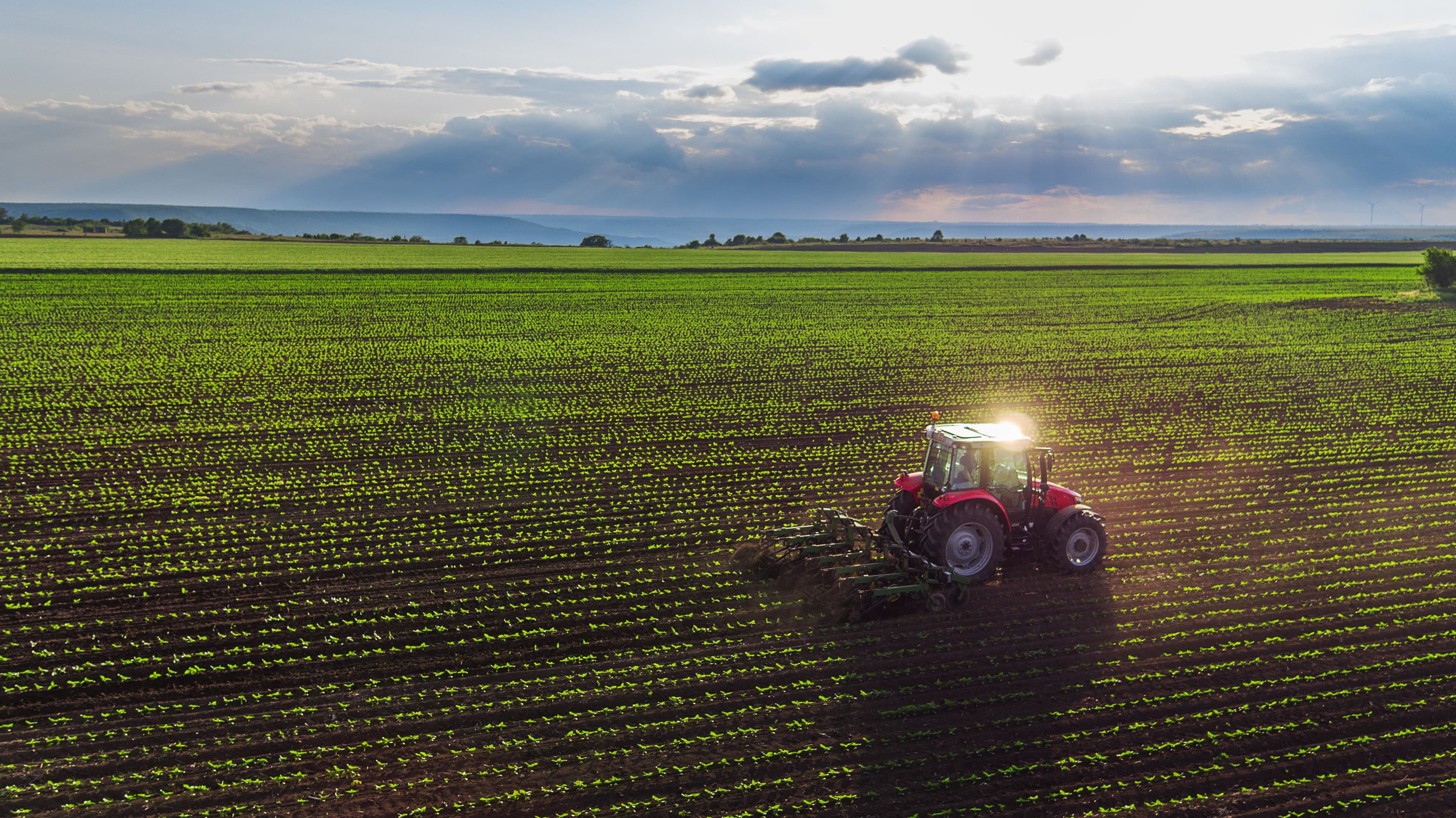 Agricultural equipment at work