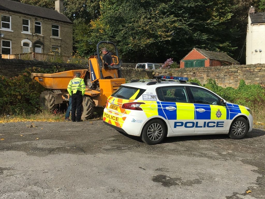 Stolen digger found by Police 