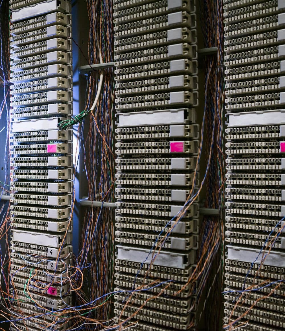 A collection of computer servers 